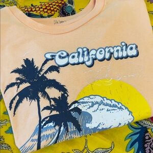 Boxy California Surf Tee in Peach